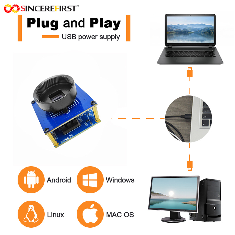 8MP IMX678 USB3.0 4K60 Camera Module with M12 / C/CS Lens Support for Industrial Vision